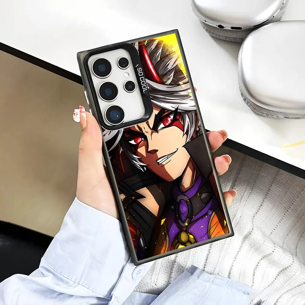 Game GI Arataki Itto Phone Case for Samsung Galaxy S26 S25 S24 S23 S22 S21 S20 Note20 Plus Ultra Colorful Silver Cover