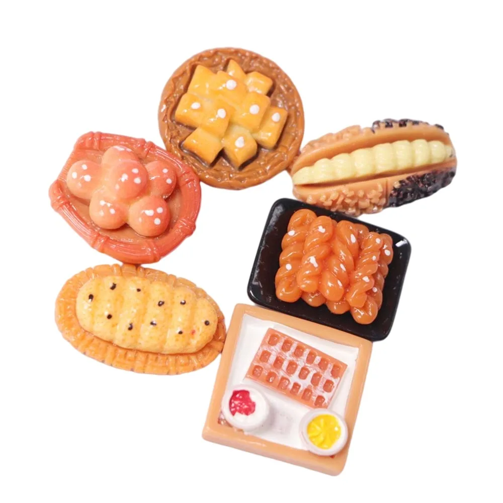 Resin Artificial Food Charms Mix Bread Pizza Cake Hot Dog Sandwich Jewelry Making Accessory Decor