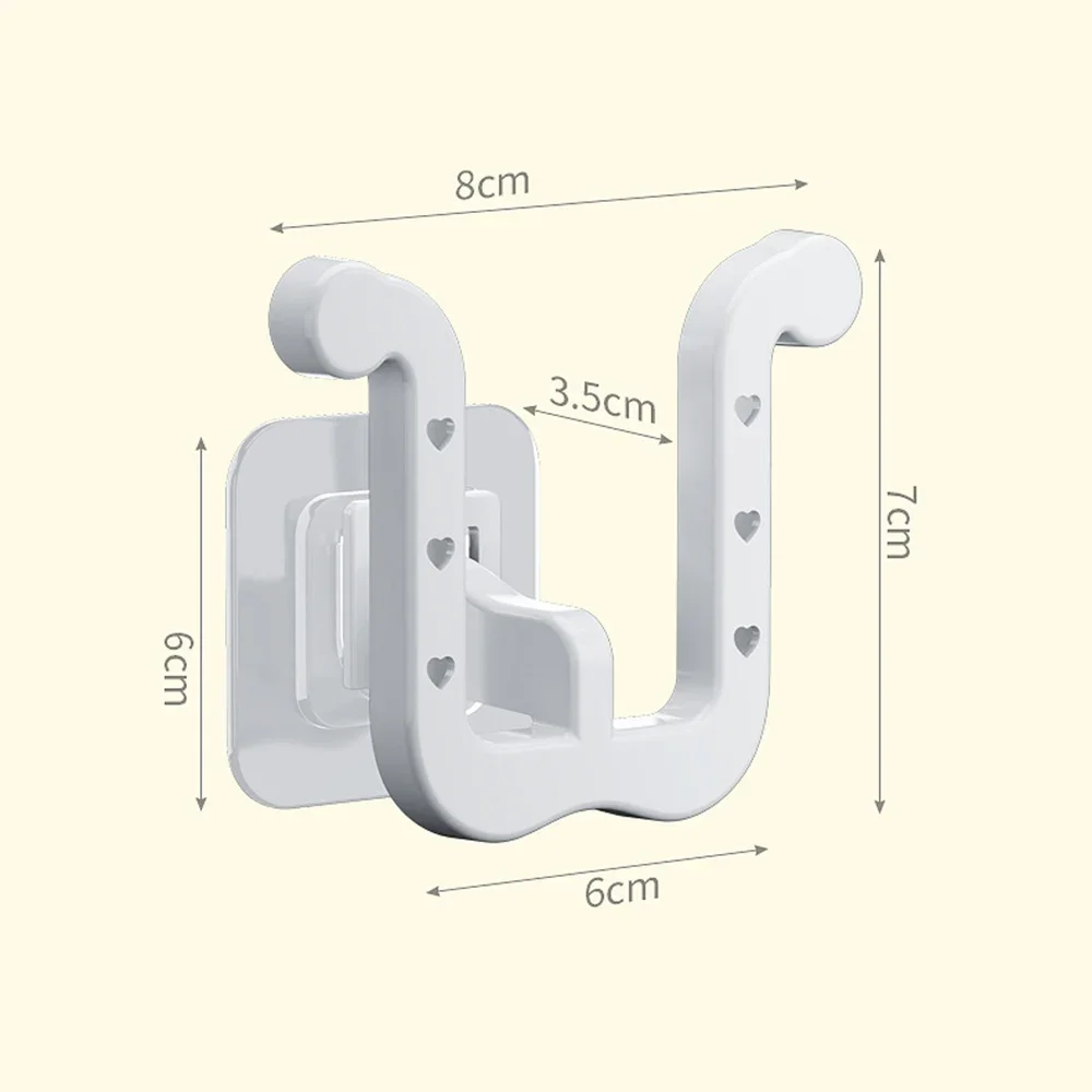 Self-adhesive Slipper Hooks Slippers Racks No-punch Wall Mounted Shoes Storage Rack Drying Hanger Bathroom Shoe Hook Accessories