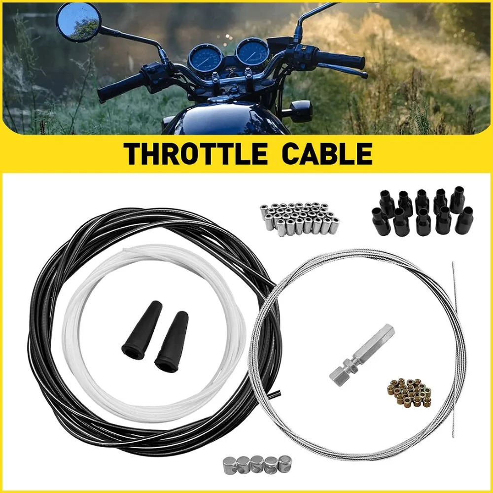 5M Universal Throttle Cable Kit DIY Workshop Replacement Throttle Control Cable Set For Auto Motorcycle Off-road Vehicle Go Kart