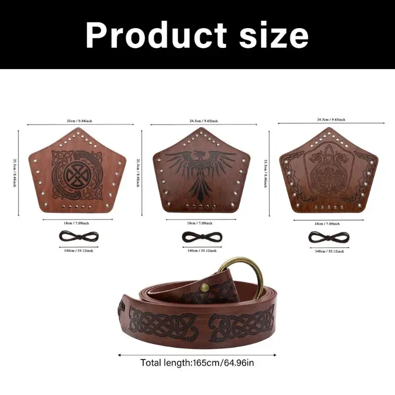 652f Halloween Vikinges Kostümzubehör mittelalterlicher Ritterkostüm für erwachsene Männer