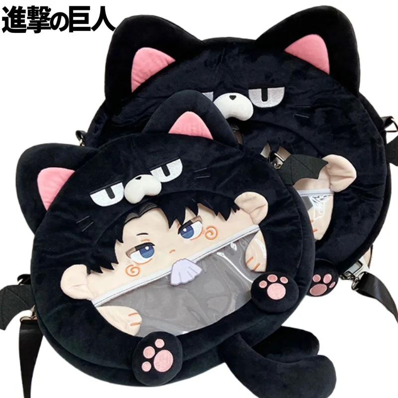 

Атака Титанов Itabag Полупрозрачный значок Дисплей Мультфильм Леви Акерман Рюкзак Мультфильм Аниме Повседневная мода Аниме Периферийные устройства