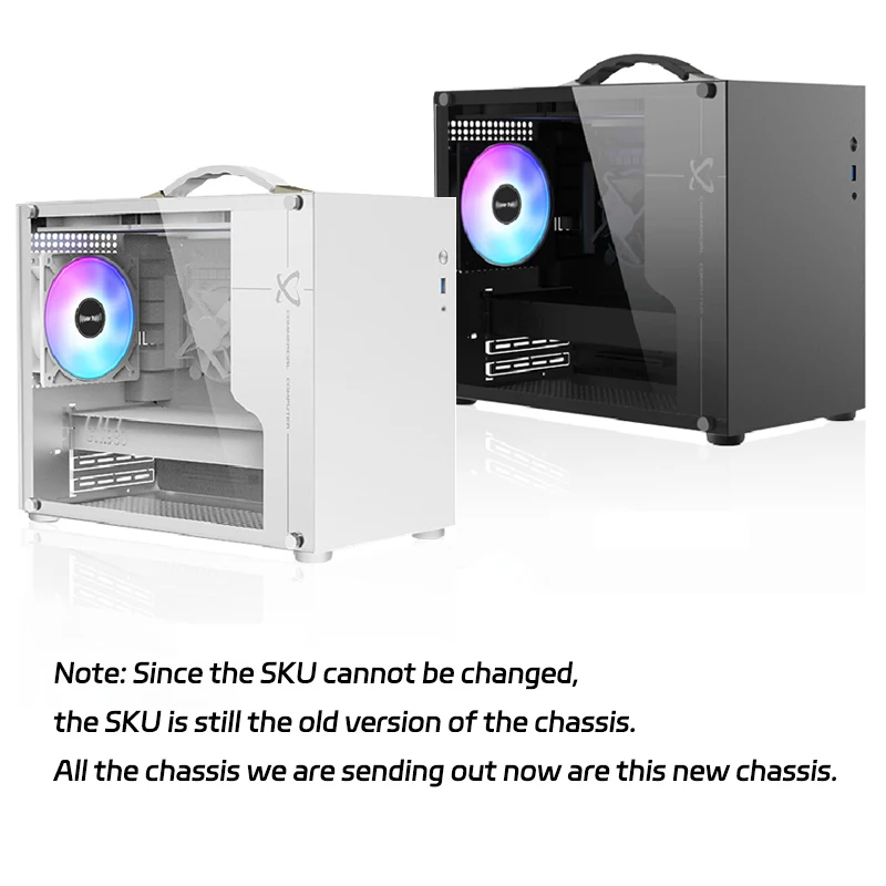 PowerTrain X-GAMERX X100 M-ATX Portable Computer Case ITX  MATX  Power Supply Support U3 Type-C Desktop MINI Small Chassis