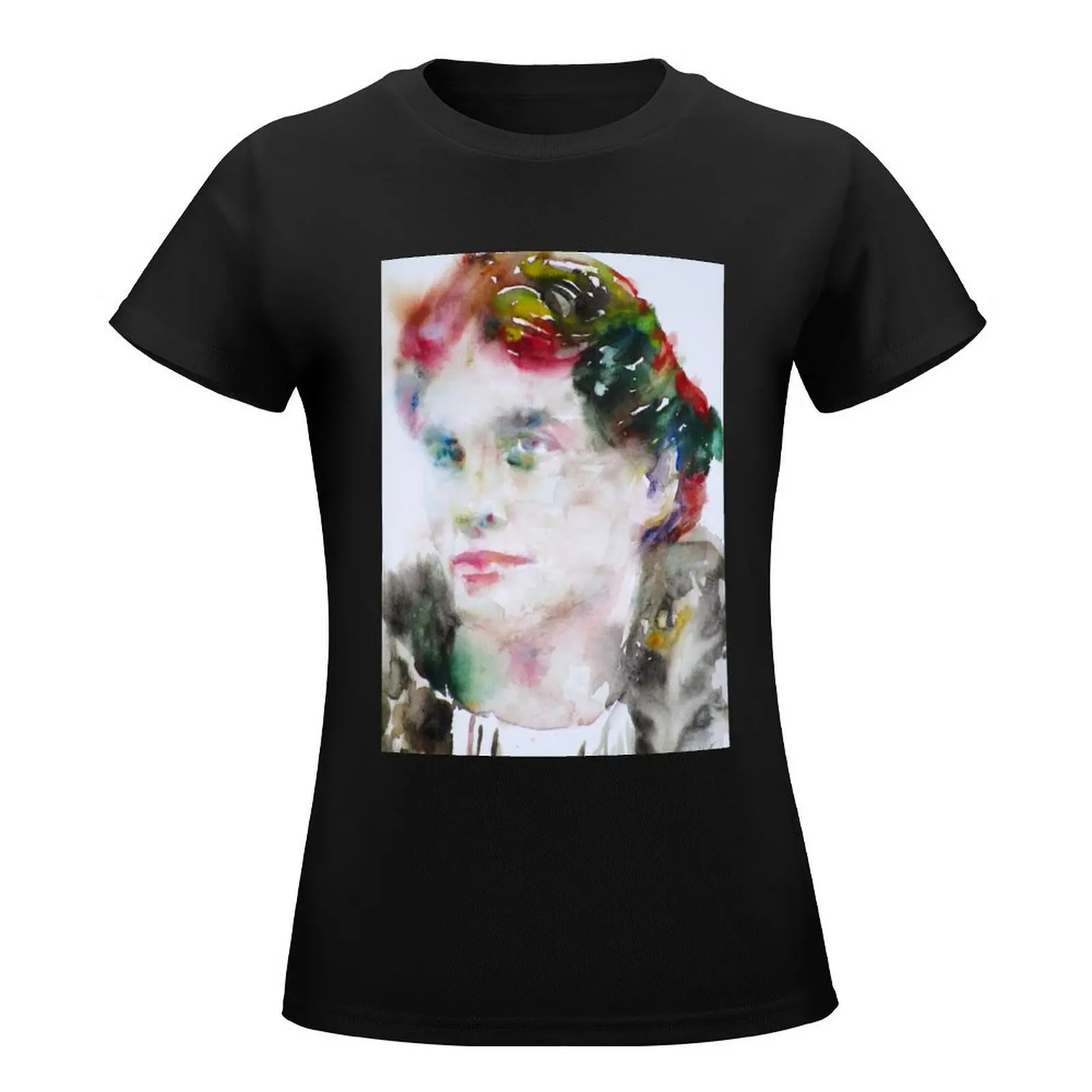 LOU ANDREAS-SALOME - watercolor portrait T-Shirt graphics Blouse cute tops t-shirt dress for Women graphic