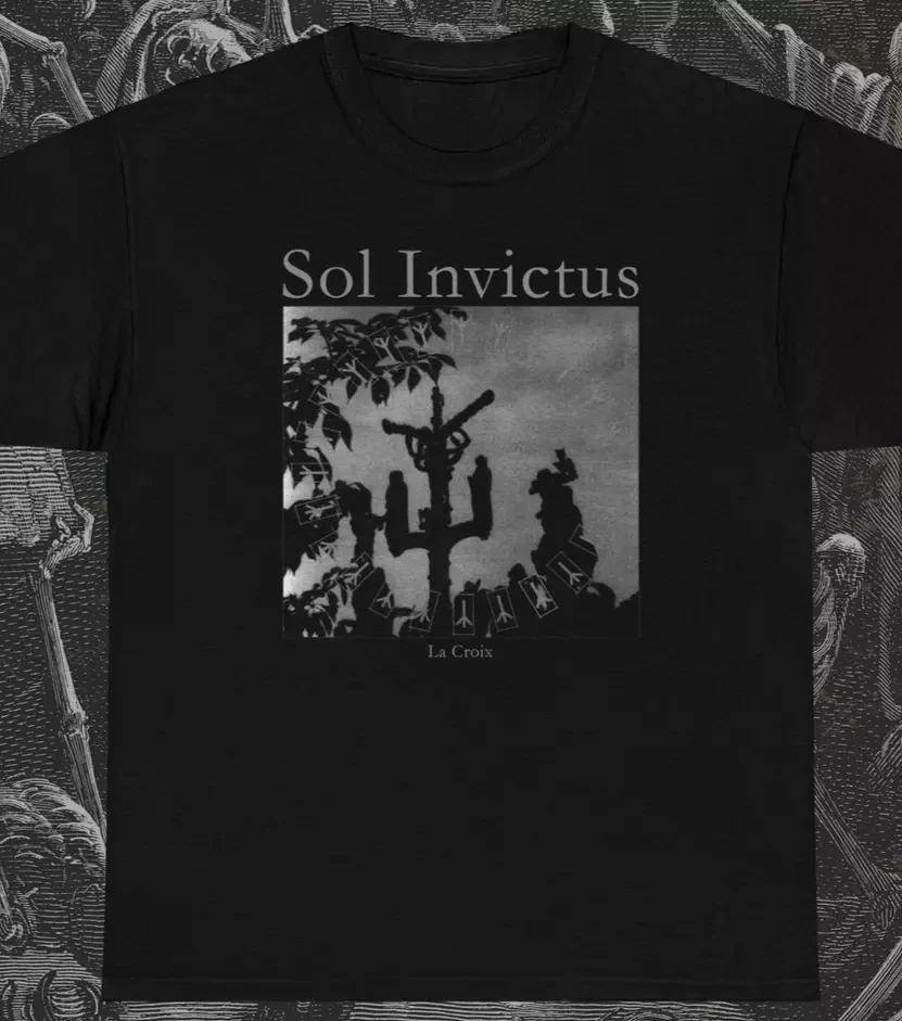 Camiseta Sol Invictus La Croix banda de música Rock Punk Metal camiseta Unisex hombres mujeres verano Casual cuello redondo Camiseta de algodón