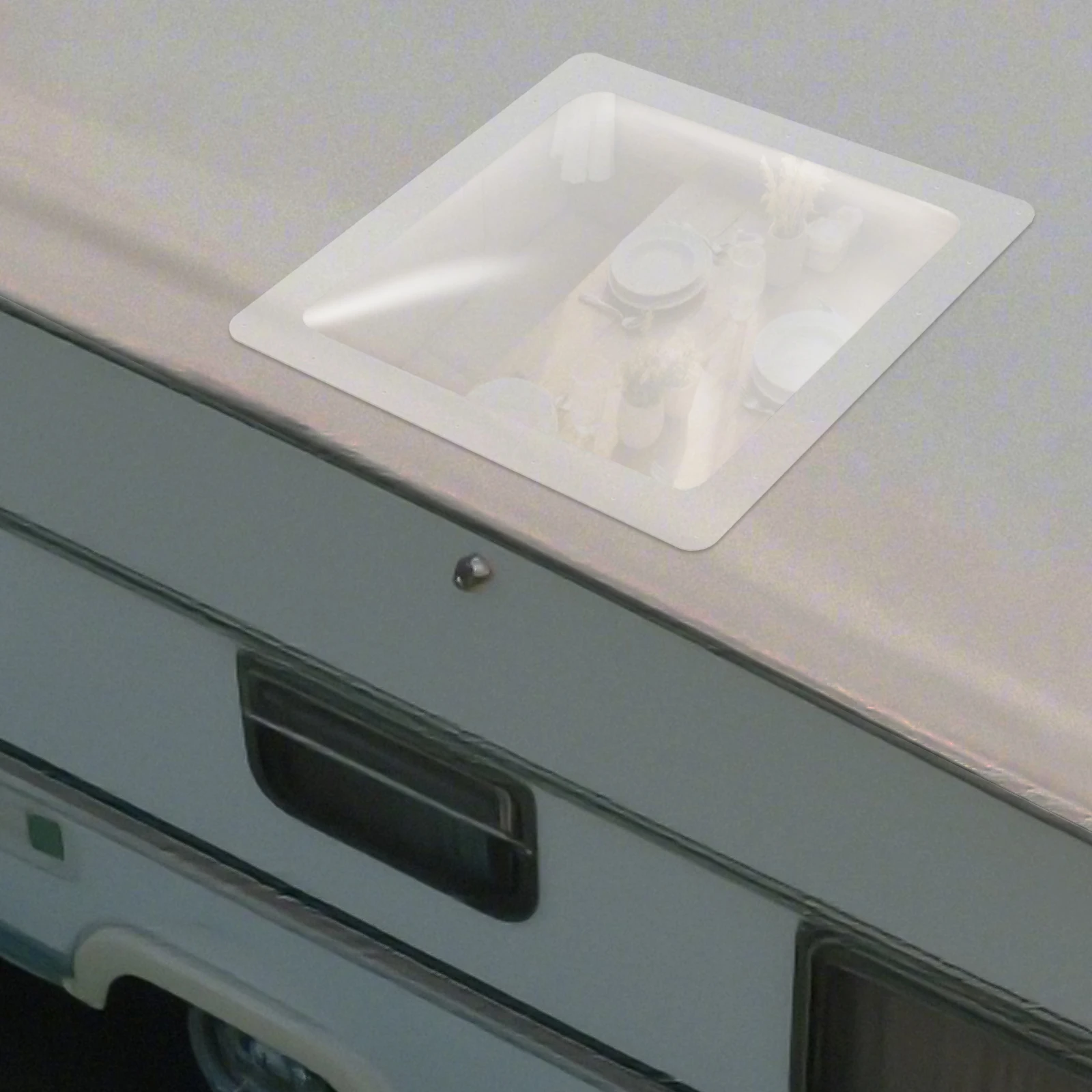 RV كوة القبة الخارجية استبدال جزء مادة الكمبيوتر مقاومة للأشعة فوق البنفسجية 26*26 بوصة العالمي صالح لسقف تخييم متنقل #2