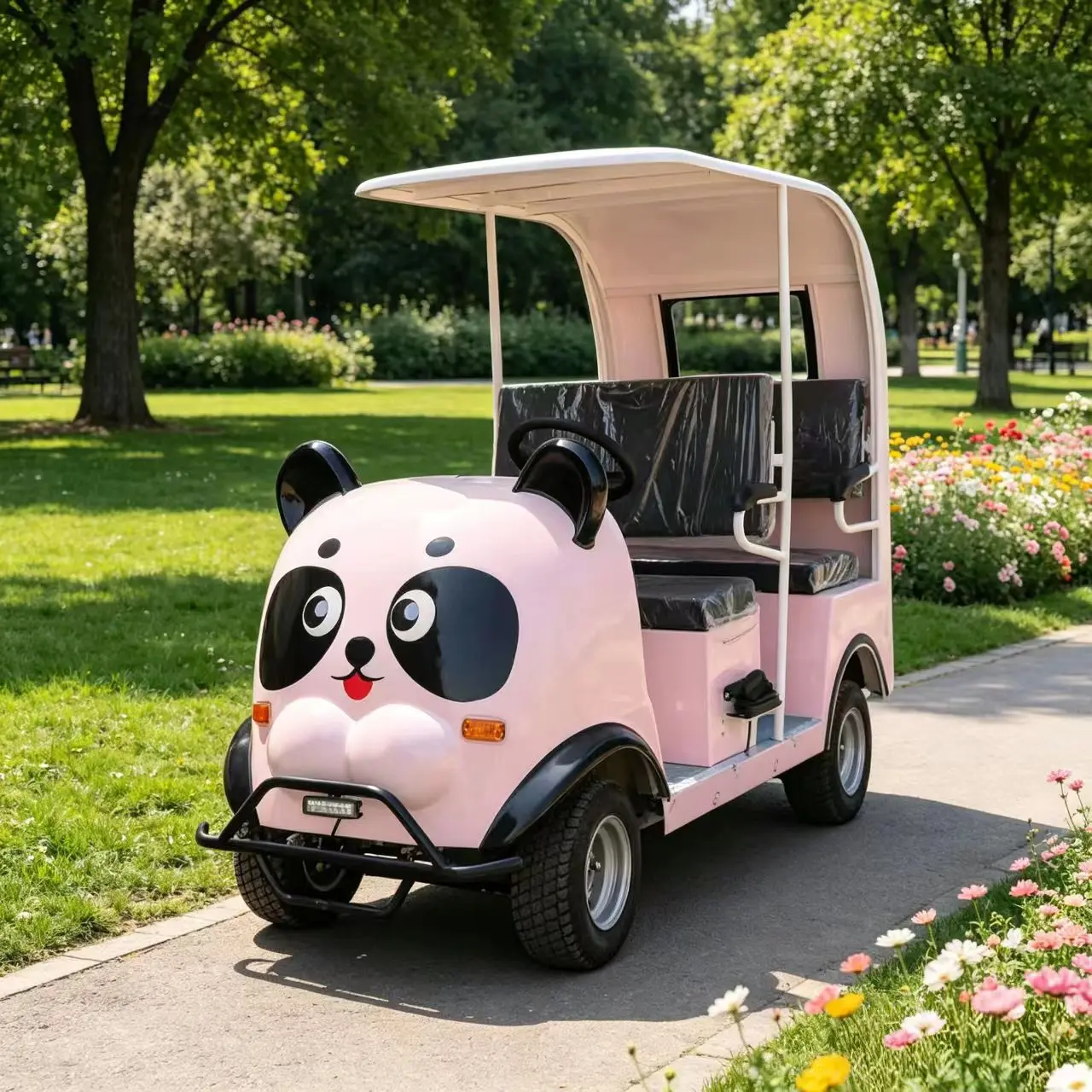MMC Amusement Park Shared Sightseeing Four-Wheeled Electric Vehicle 2/4/6 Seats 48V/72V 8000W/2000W Motor Sightseeing Car