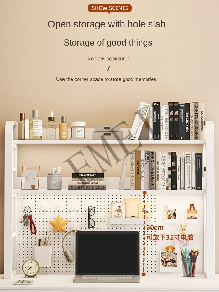 Multi-storey student desk dormitory computer office storage hole board storage shelf