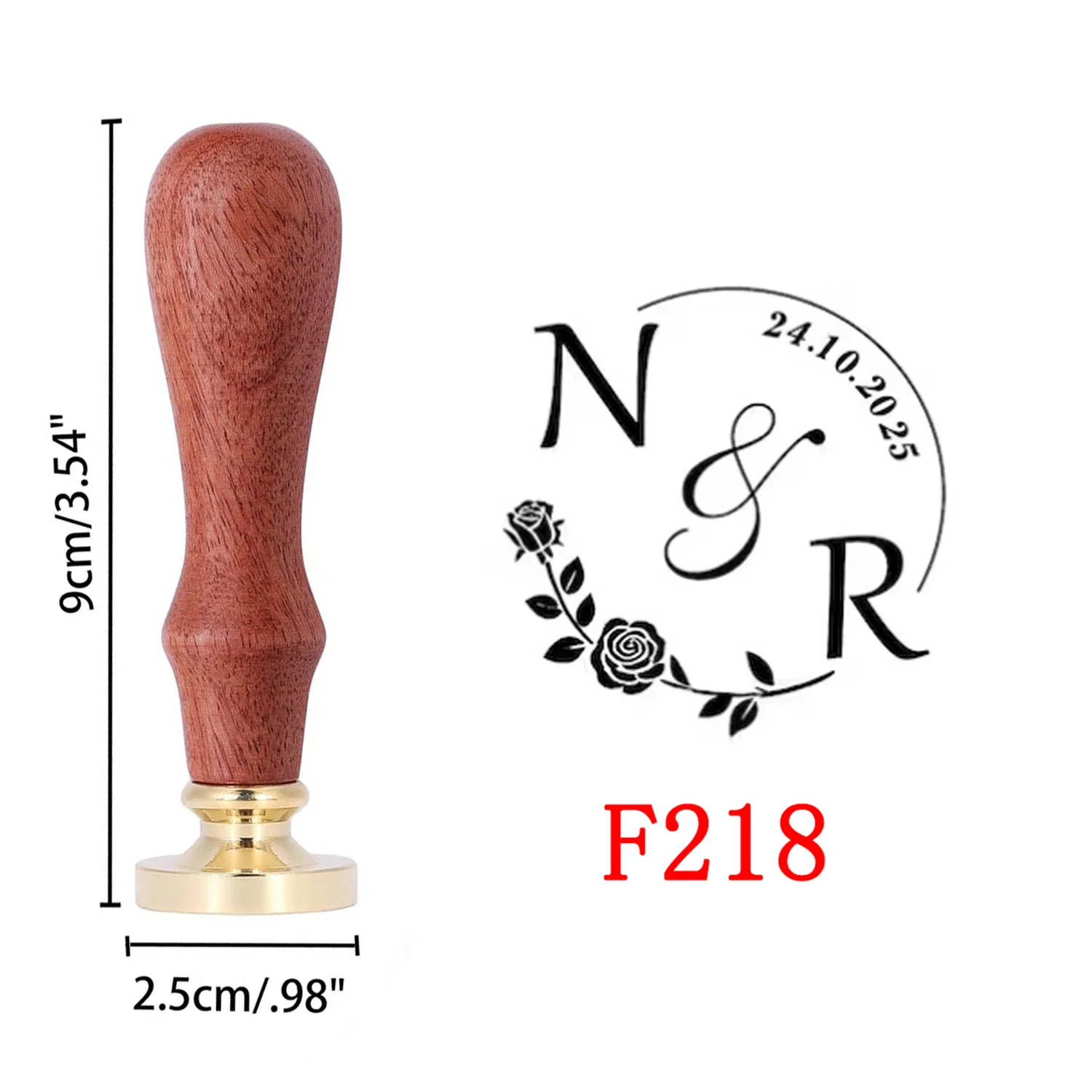 Aangepaste lakzegel stempel en houten handvat set, voor huwelijksuitnodiging, meerdere ontwerpen, gepersonaliseerde logo wasstempel, eerste was - afbeelding 1