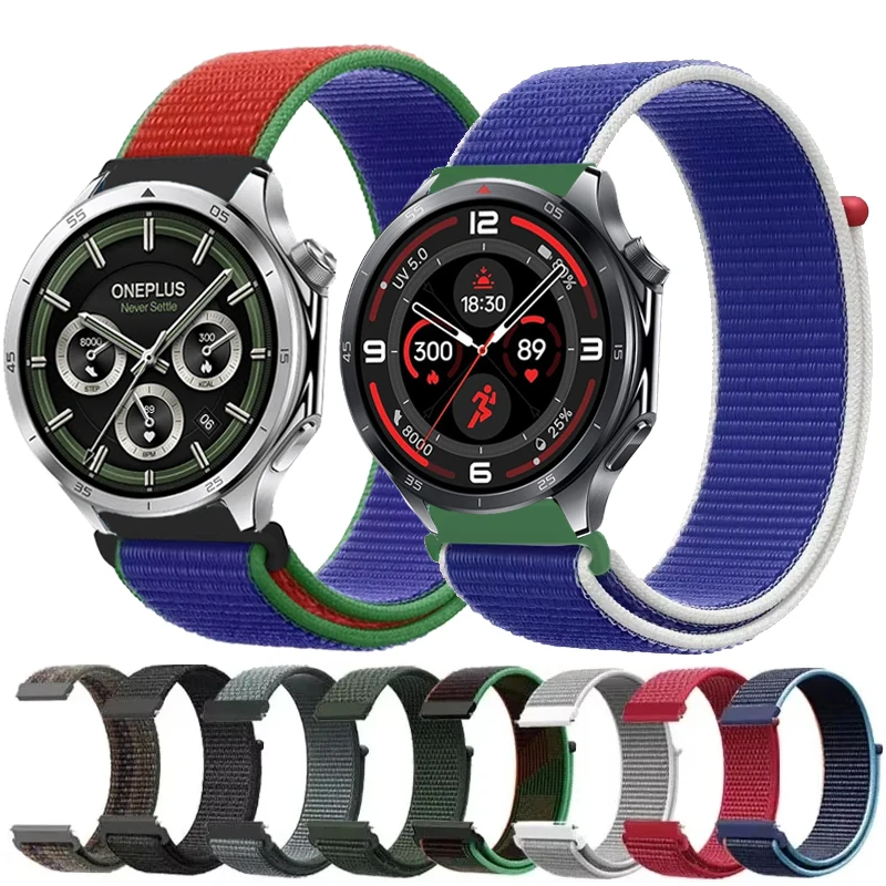 22mm Flag Nylon Loop Strap For OnePlus Watch 3 2 2R/OnePlus 46mm Band For Realme Watch S2 3 Sport Band for OPPO Watch X X2 4 Pro