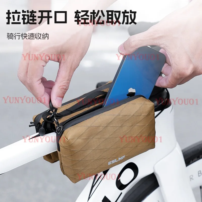 Bicycle Front Beam Bag Tube Bag Mountain Bike Saddle Bag Portable Backpack Riding Equipment
