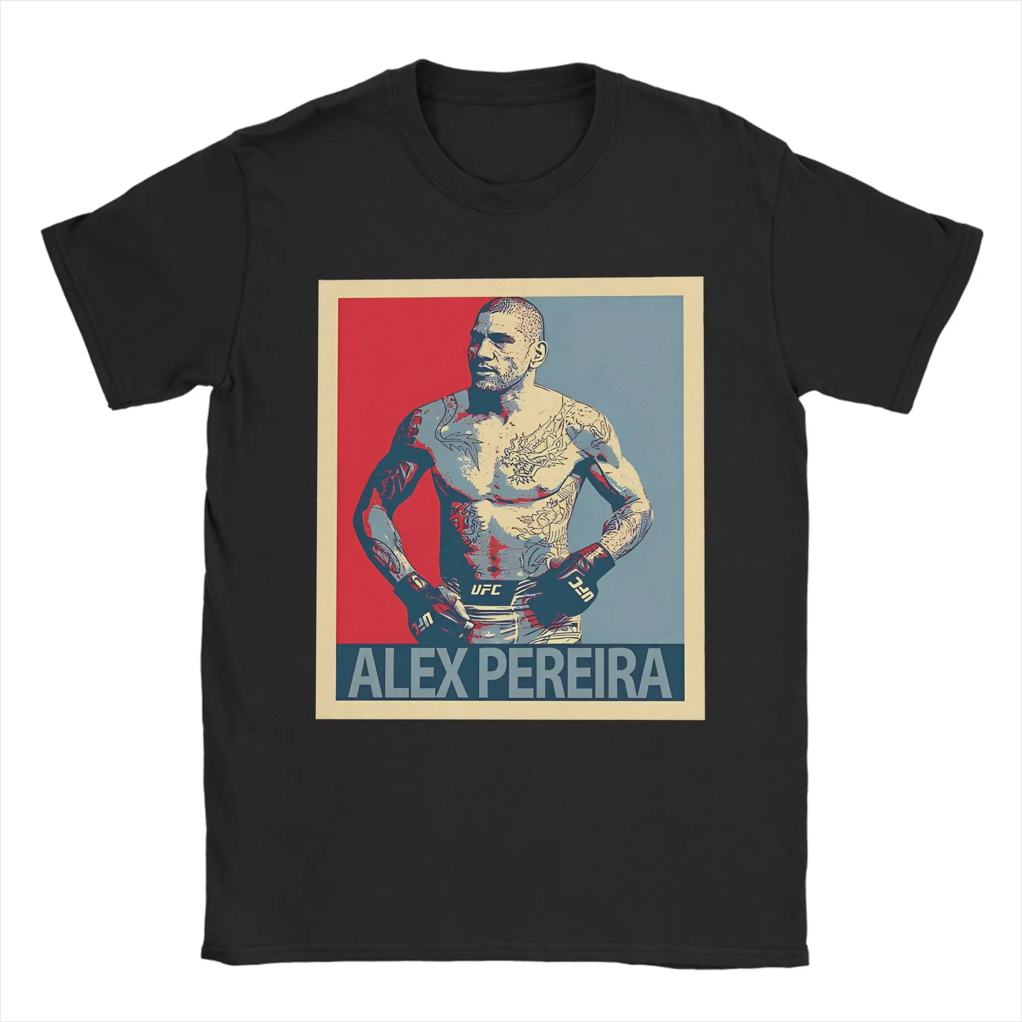 

Эстетическая футболка для кикбоксинга Alex Pereira, мужские топы с круглым вырезом и короткими рукавами, летние топы из 100% хлопка, топы