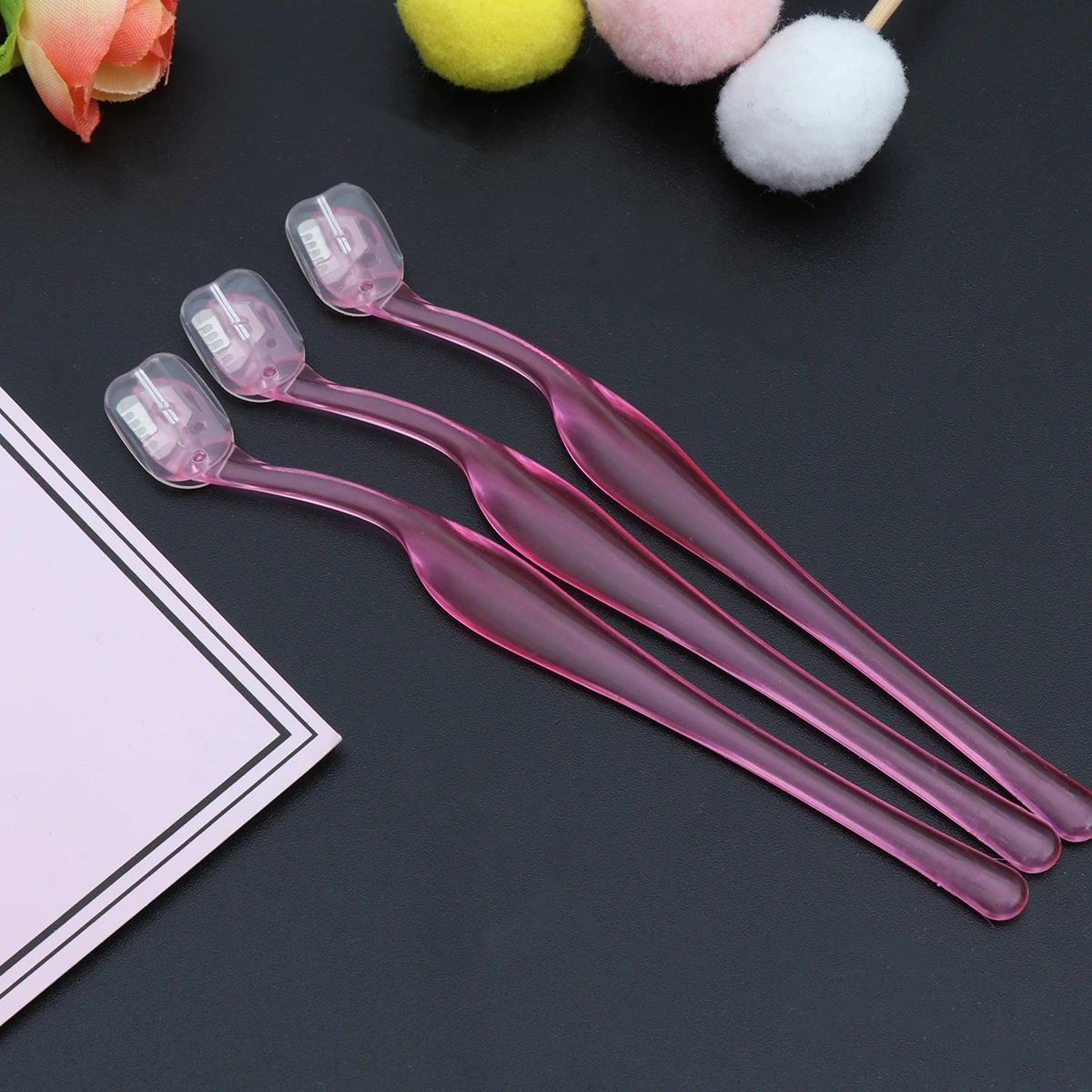 

3pcs Eyebrow Razor Trimmer Facial Shaver Ultra Thin Foil Blade Scissors Women Epilator Cleanup Knife Electric Makeup Tool