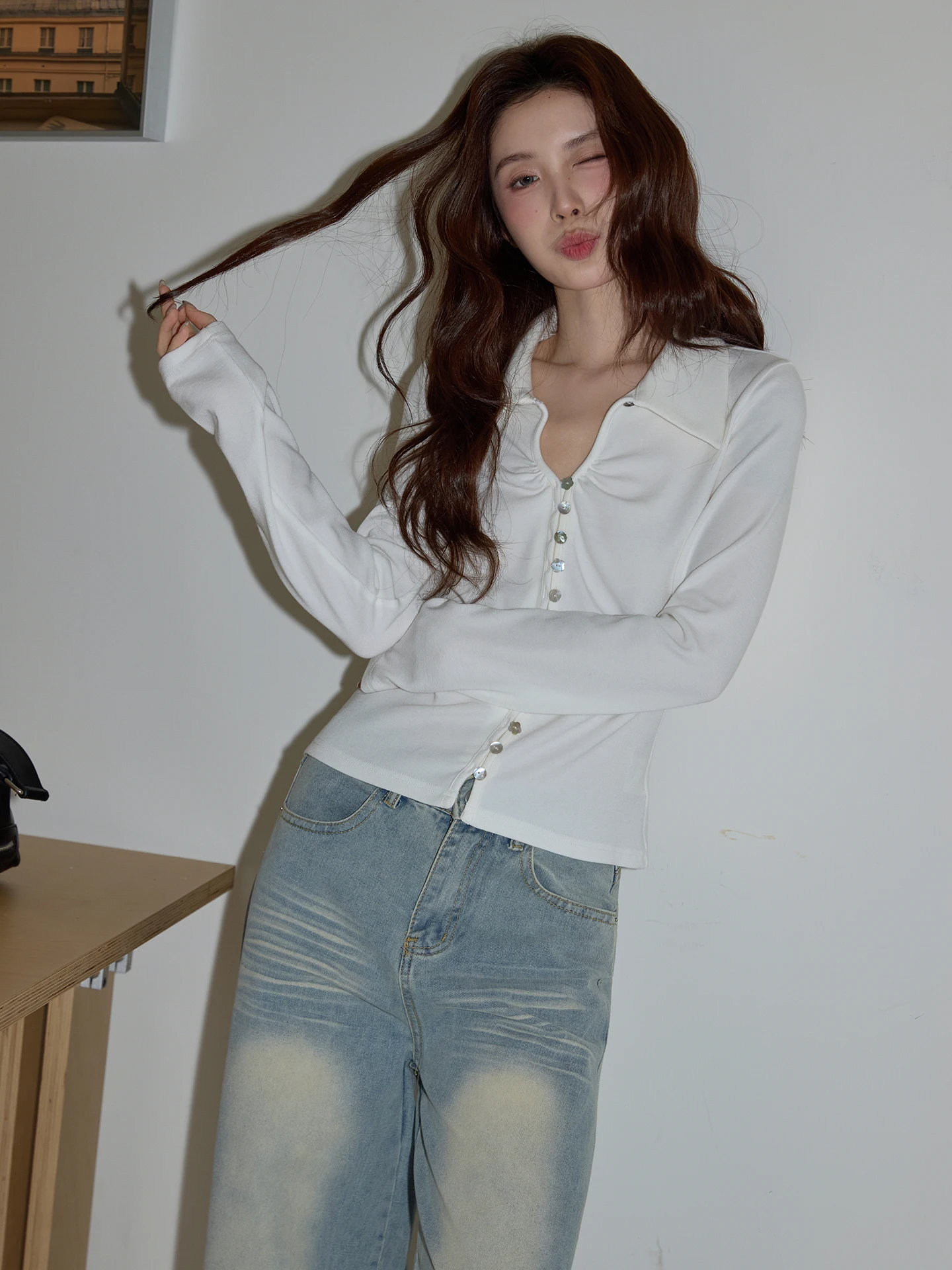 

Chaocha Home Design Sensation Long Sve T-irt Women's Casual Slim Fit irt Ci Walk Spring Season Ladies Faion