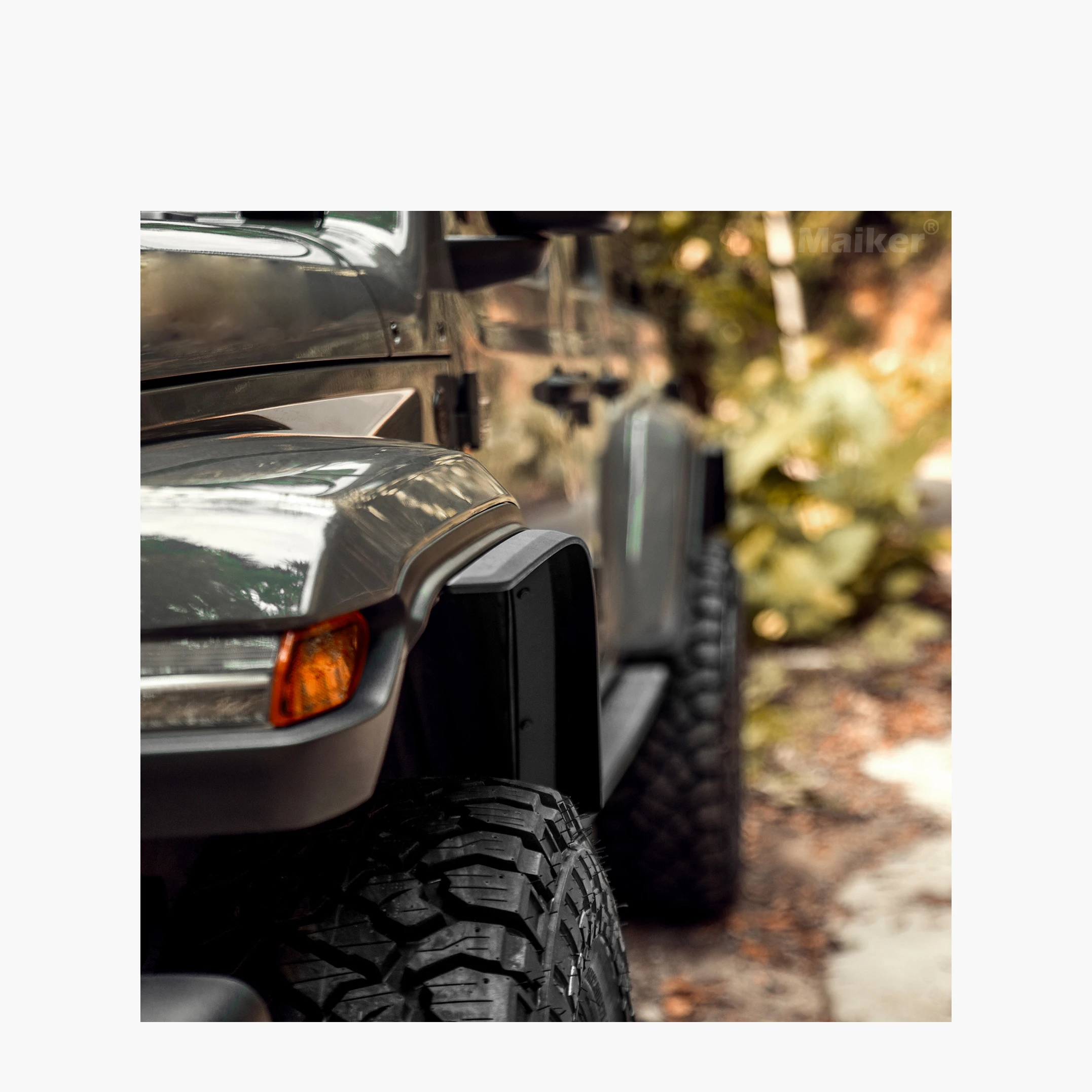 

Original Fender Flares Extensions Trim With Rivet For Jeep Wrangler JL 4x4 Accessories Maiker Off Road Manufacturer Mud Guard