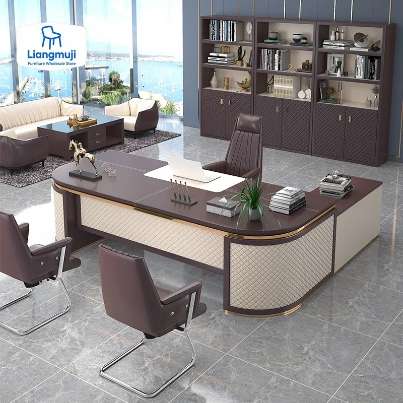 Computer Conference Office Desk Light Luxury Modern Reception Quality Office Desk Vanity Escritorio Oficina Unique Furniture