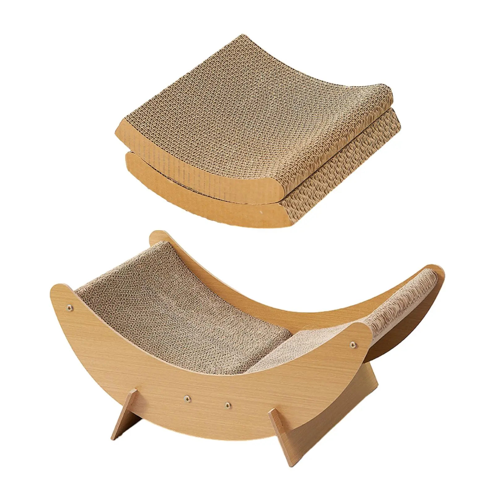 Cat Scratcher Cardboard Lounge Chair Pet Bed Wear Resistant Cat Scratch Bed