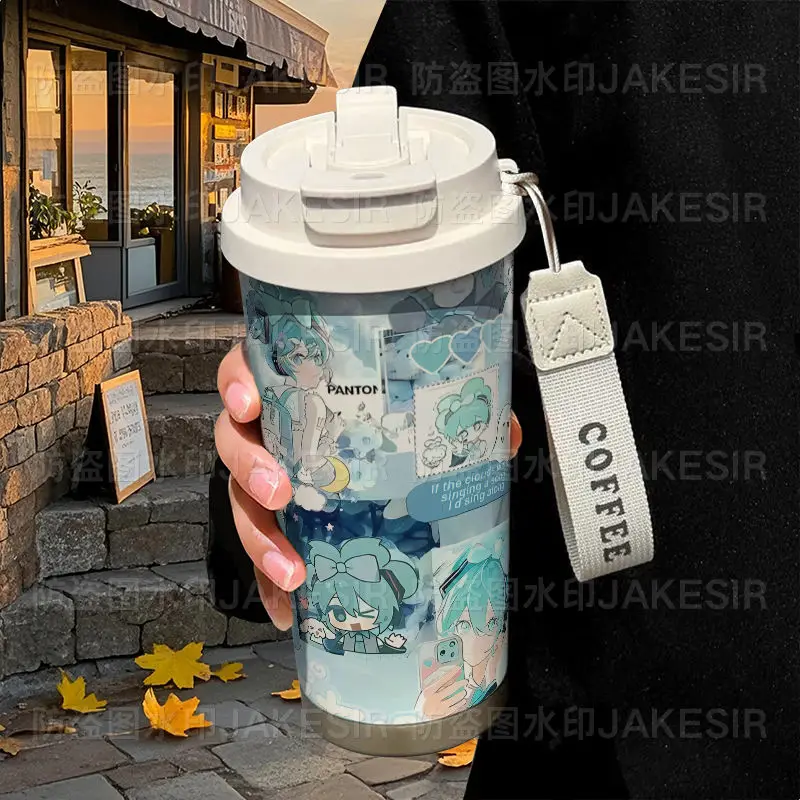 هاتسون ميكو كوب حراري من الفولاذ المقاوم للصدأ كارتون مانع للتسرب كوب قهوة ستاربكس كوب رجالي إمرأة أكواب مياه 520 مللي #4