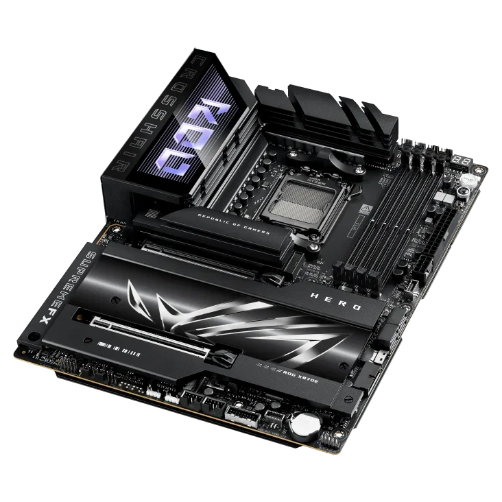 Brand New arrival ROG CROSSHAIR X870E HERO motherboard with AMD R 9000 Series desktop processors used for desktop AI PC