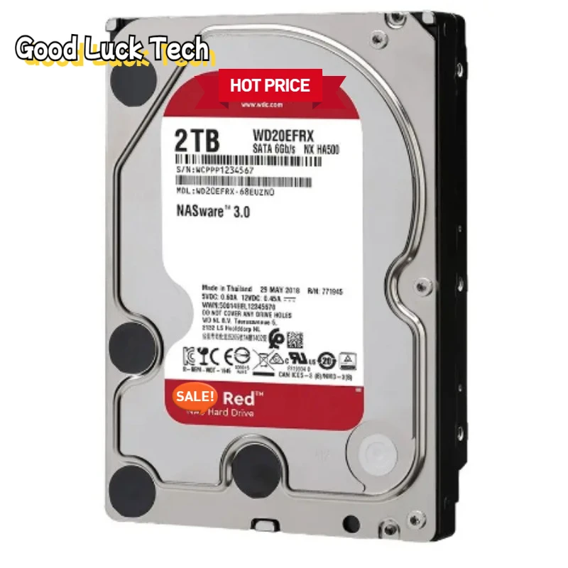 

Western-n Digital W--D Red NAS 2 ТБ WD20EFRX 3,5 "Внутренний жесткий диск 5400 об/мин Класс SATA 6 Гб/с 64 Мб кэш-памяти HDD WD20EFRX