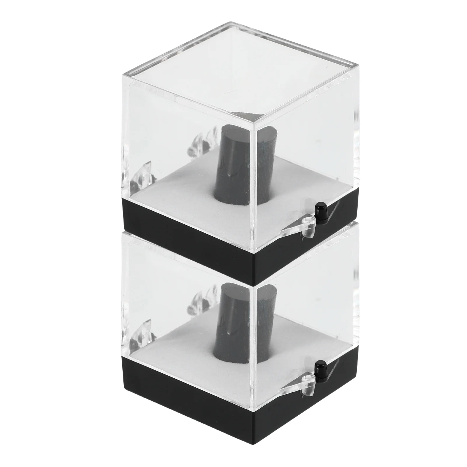 

2Pcs Mineral Crystal Display Boxes White Cushion Specimen Storage Case Showcase Jewelry Rocks Organizer