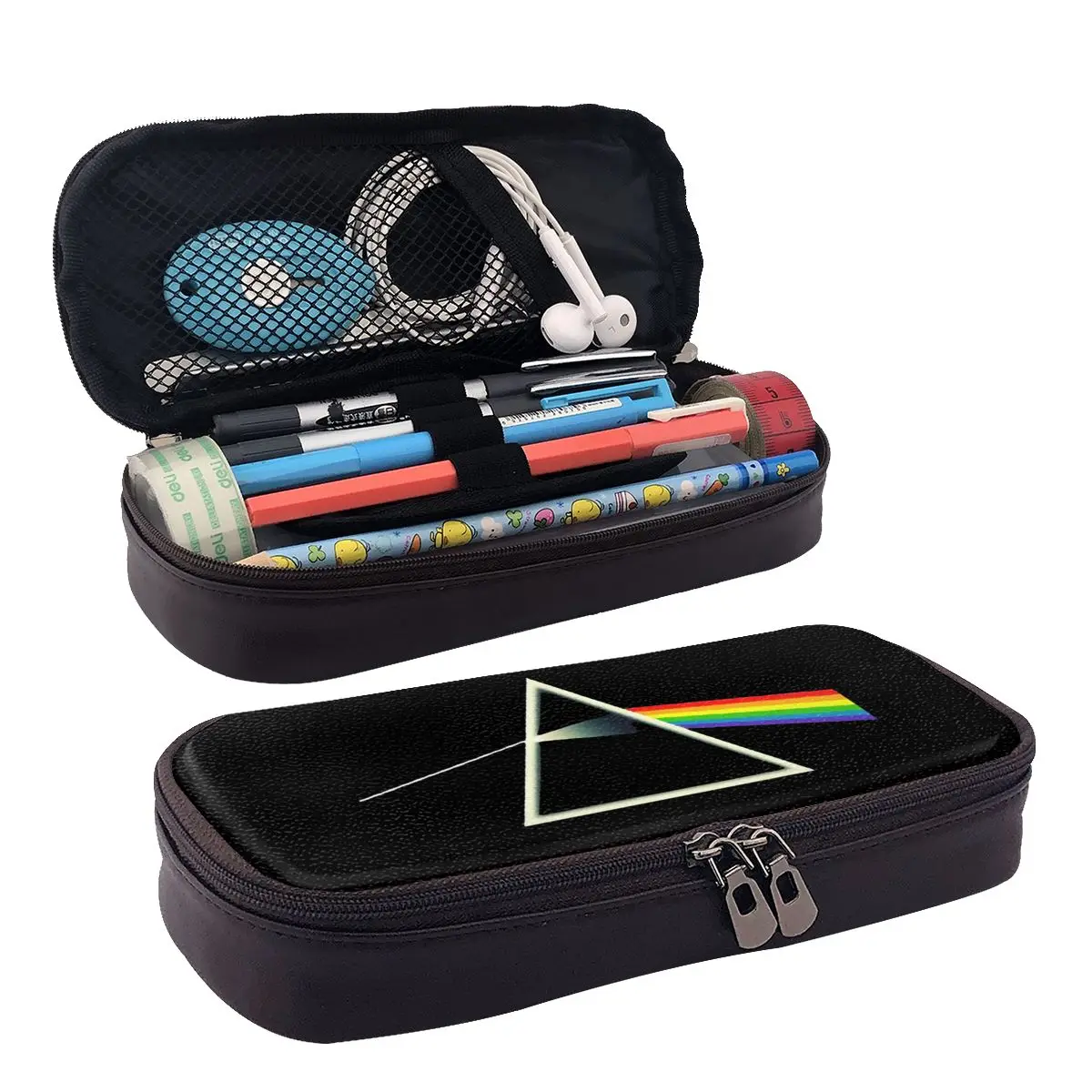 Dark Side Of The Moon Leather Pencil Case for Boy Girl Gifts Pen Box Pencil Bag Stationery Supplies Pen Holder Bag