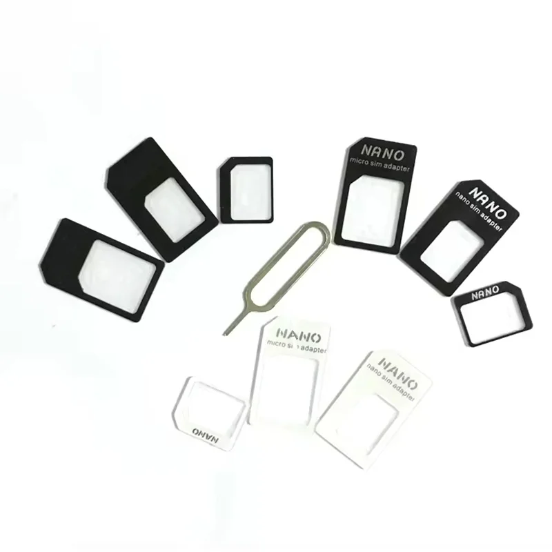 1 Set NanoSIM Card To Micro Standard Adapter Converter For Phone SIM Card With Eject Pin Tool Adapter Connector Pack Small Size