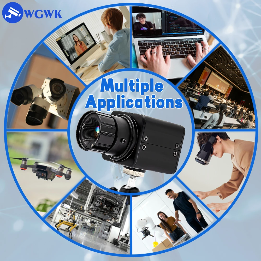 WGWK Mini 2K IP Camera DC12V Varifocal CS Lens H.265 HD Security High Definition Surveillance Onvif P2P CCTV System RJ45 Webcam