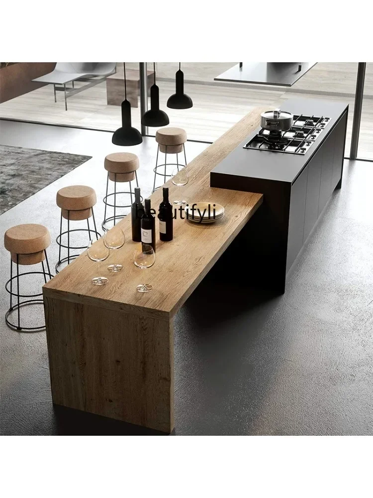 X11الطالية الحد الأدنى منصة مشروبات الجزيرة الوسطى الجدول وحدة التحكم المنزلية متعددة الوظائف الجدول جزيرة تايبي طاولة طعام أوروبية #2