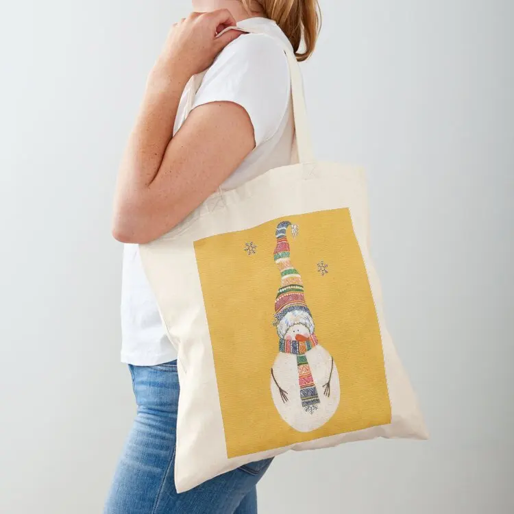 

Snowman Tote Bag Canvas shoulder bag Fabric bag cute tote tote bags men