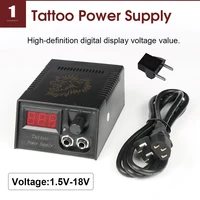 Fuente de alimentación para tatuaje, pantalla LCD Dual Digital para máquina de tatuaje, pluma, maquillaje permanente, fuente de tatuaje para cable de Clip de Pedal