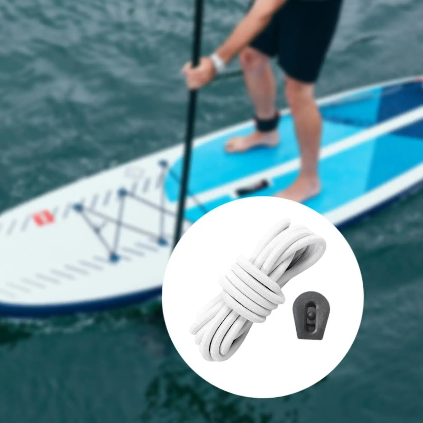 3xElastic Bungee Cord Kayak Stretch String Rope Paddle Boarding Storage with Adjustable Nonslip Buckle Surfboard Fixed Rope