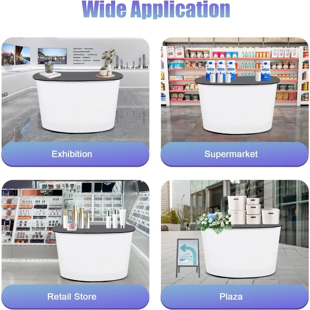 المحمولة التجارة عرض مكافحة منحني المنبثقة الجدول المنصة صالون عرض كشك المموج الجدران الجانبية مكتب الاستقبال حامل الكلام