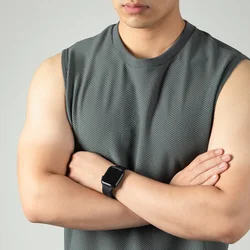 Summer Tshirt Men Mesh Sleeveless Quick Dry Fitness Tees Undershirt Tank Vest T Shirt Male Outdoor Sport Lightweight T-shirt