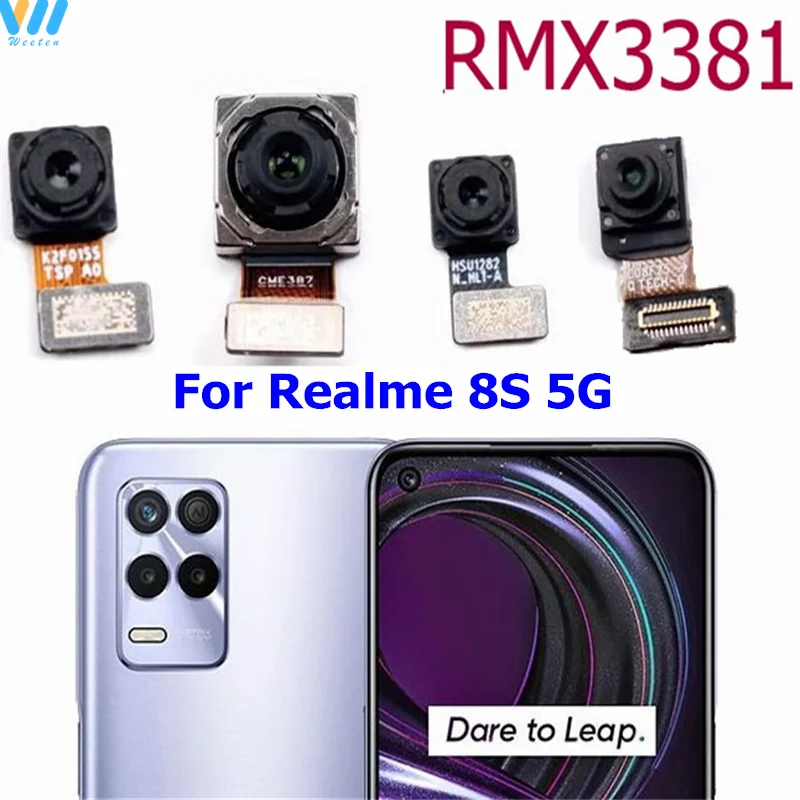 Front Rear Camera For OPPO Realme 8 8S 8Pro 4G 5G Front Selfie Rear Back Main Camera Module Flex Cable Spare Repair Parts 8 Pro