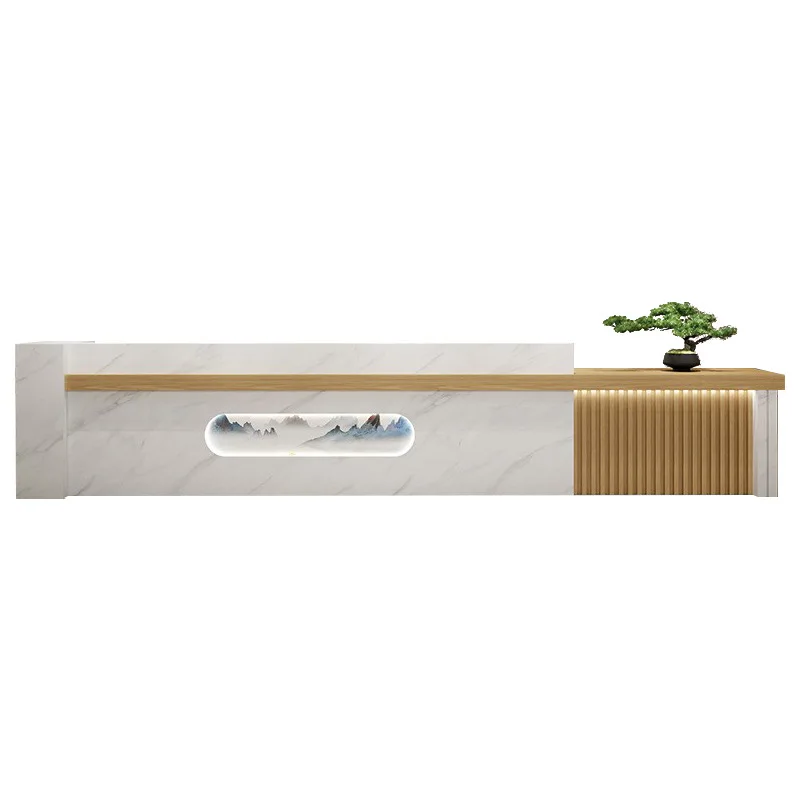 Slate Bar Information Desk New Chinese marble checkout page Office Hotel Company Front Desk checkout page