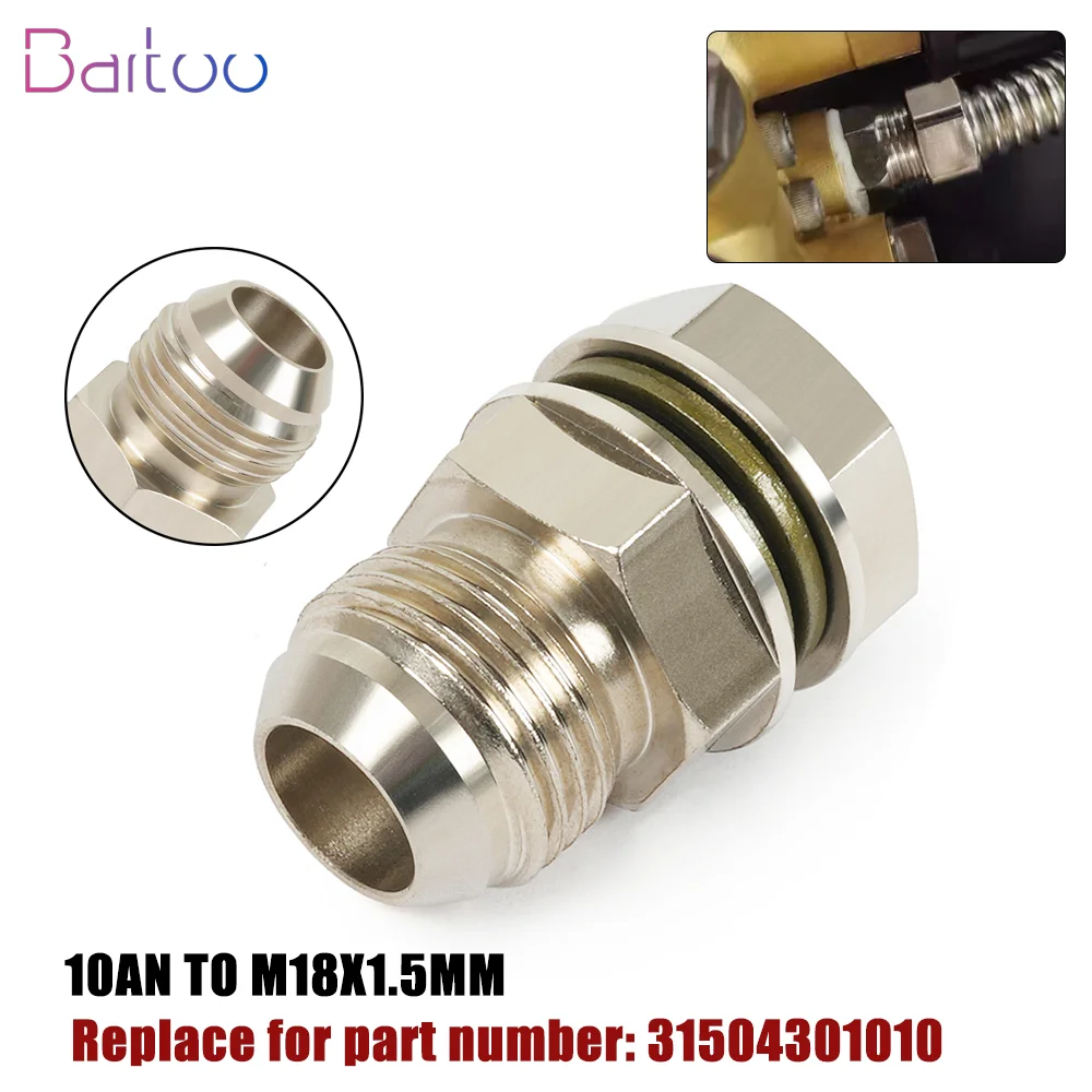 

Carbon Steel 10AN To M18x1.5MM Turbo Oil Pan / Oil sump Return Drain Plug Adapter Bung Fitting No Weld 31504301010 QRF037