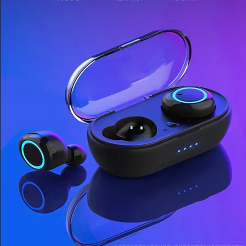 Y50 TWS Bluetooth Earphones Wireless Headphones Stereo Headset Sport Earbuds Microphone With Charging Box For Smartphone