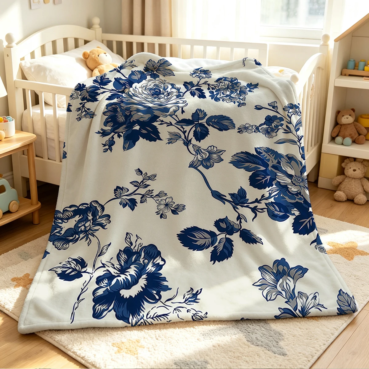 Floral Vows  Blanket Soft Cozy Throw for Sofa Bed Festive Holiday Decor Gift for Kids and Adults, Lightweight and Warm