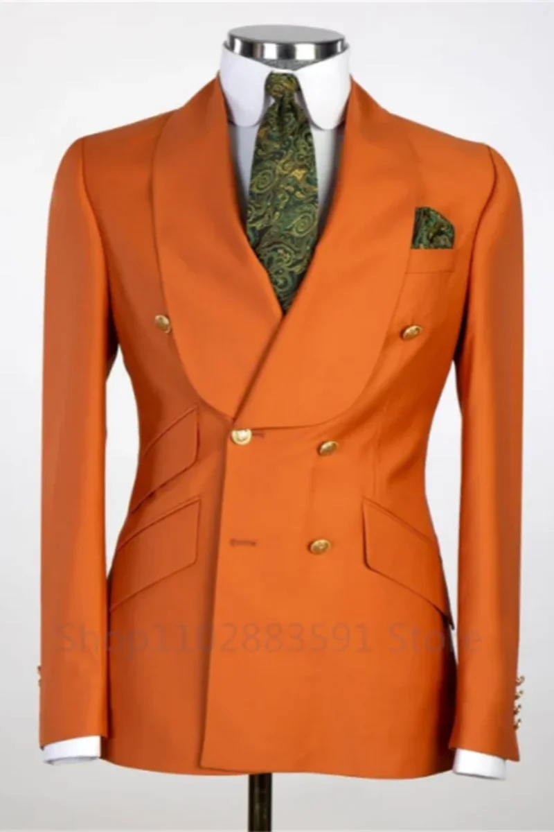 

Мужской однотонный Блейзер, двубортный пиджак для свадьбы и выпускного вечера, приталенный смокинг, размеры до 5XL-XS, 1 шт.