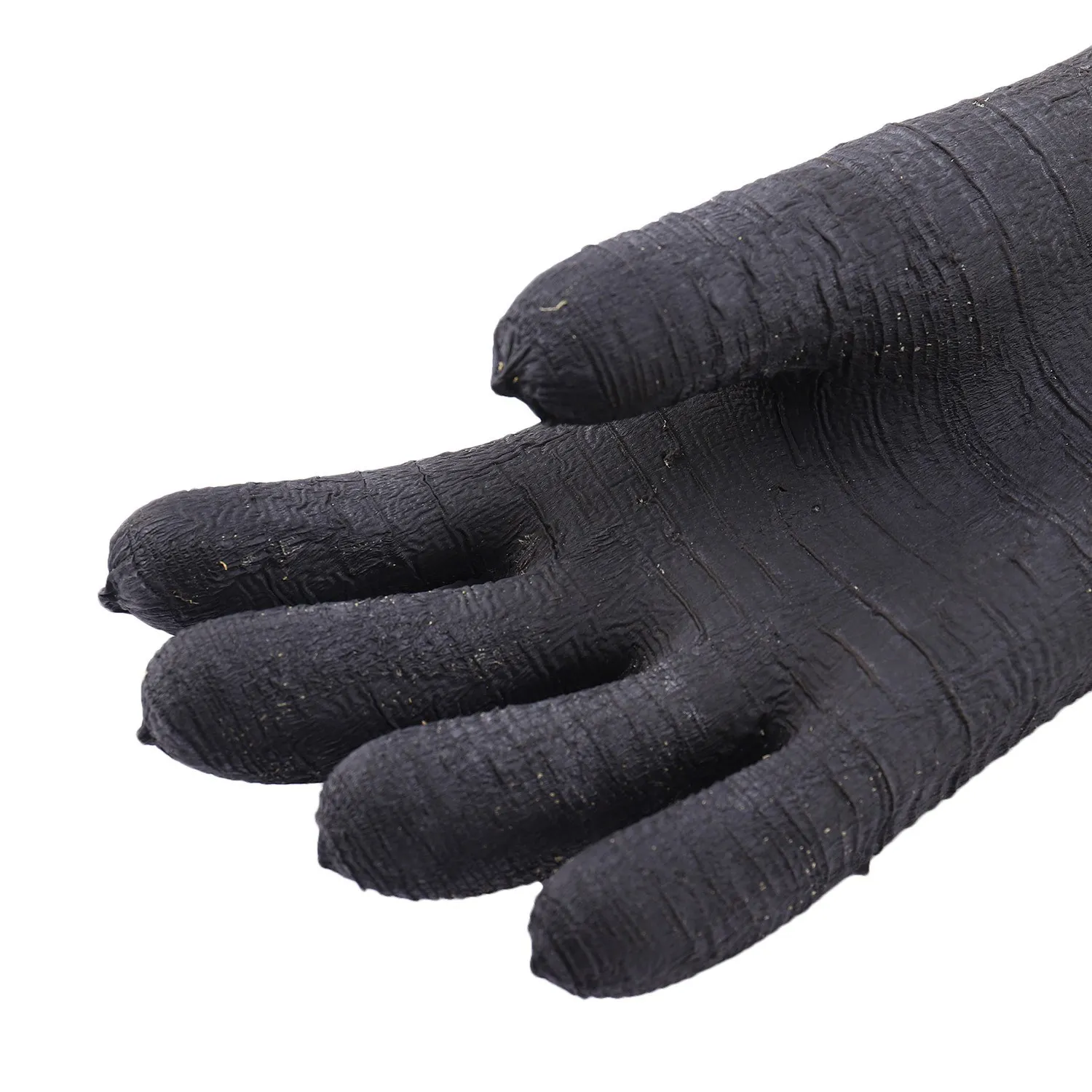 

ABKM Rubber Black Sandblaster Gloves Stripe Abrasive Sand Blasting Gloves for Blasting Cabinet 65x30cm