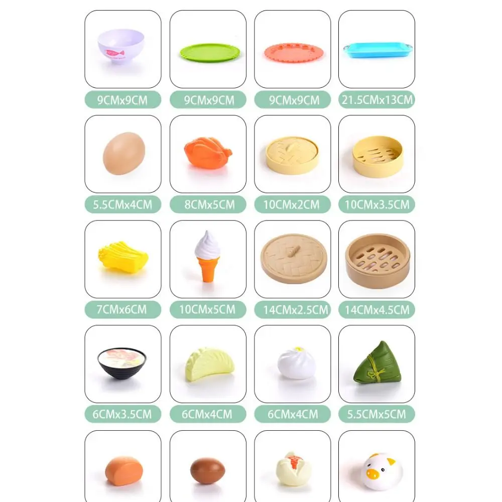 22/31/44/84 Uds. Juguete de cocina de simulación Multicolor albóndigas de dibujos animados juguete de desayuno chino bollos de vapor en miniatura