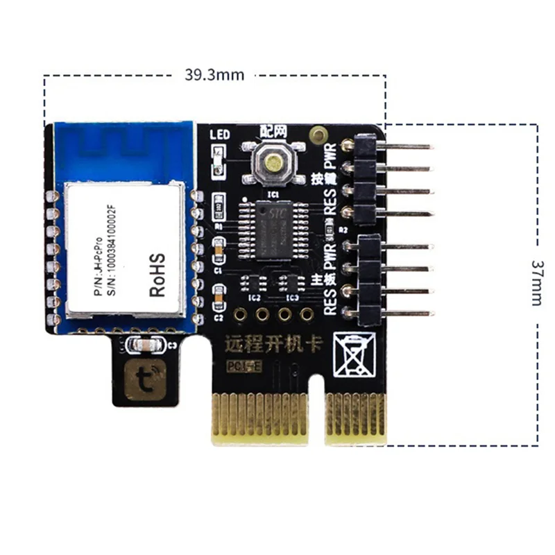 A42Z-Tuya Wifi Computer Power Reset Switch Pcie Card للكمبيوتر المكتبي، APP التحكم عن بعد، دعم Google Home