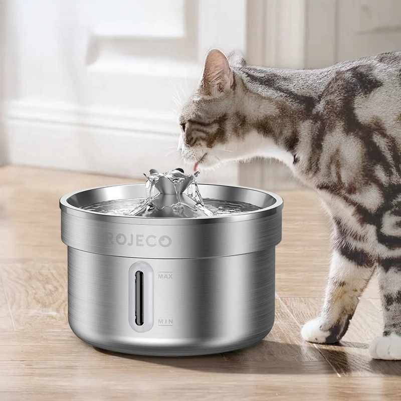 

Stainless Steel Pet Drinking Fountain Automatic Cat Water Fountain Smart Pet Water Dispenser for Dog Cat Drinking Supply