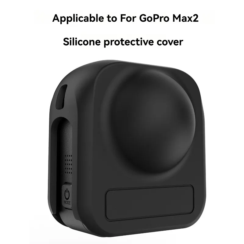 A32T-For Gopro Max 2 Silicone Protective Full Case Cover Shell Lens Cup Soft Shockproof Anti-Collision Camera Accessory