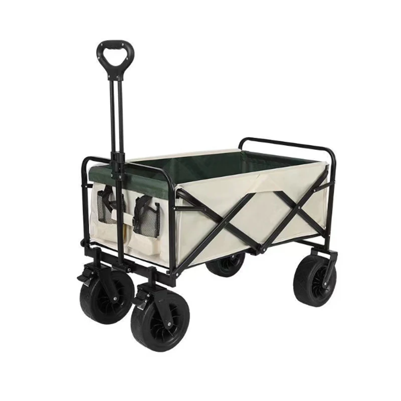 hot sale camping gear collapsible hand wagon heavy duty folding beach picnic wagon portable garden cart