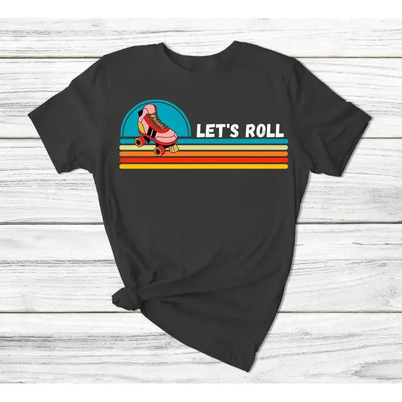 T-shirt de rollerblade Let's Roll, Derby Quad Skate Or Die, rollerblade
