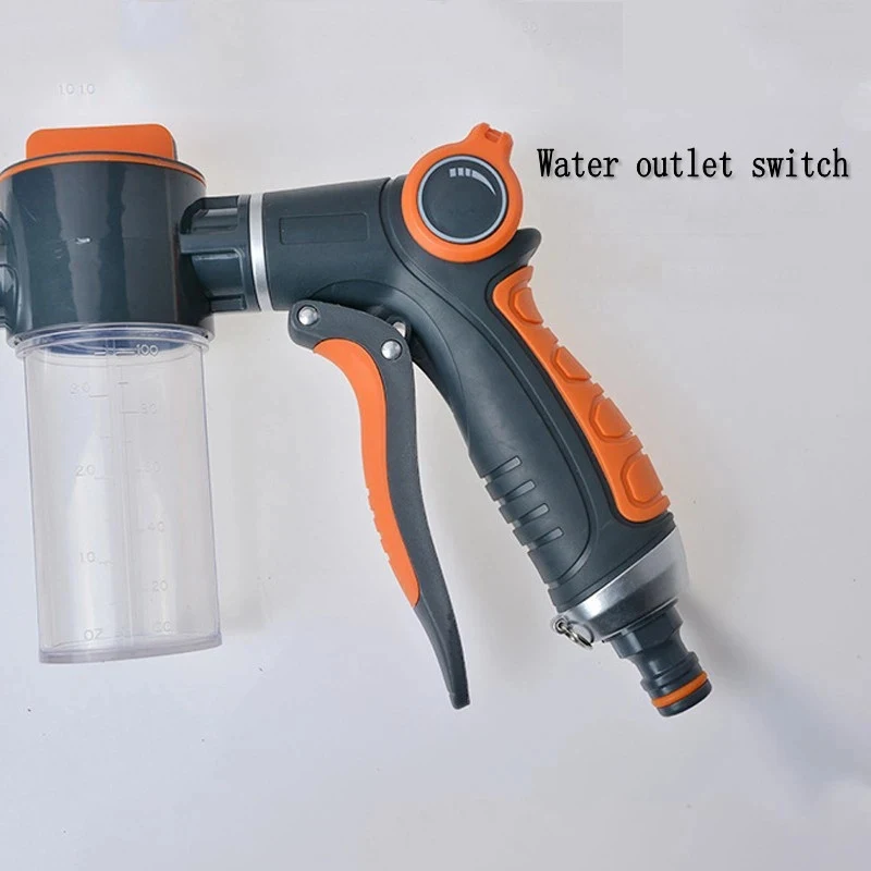 Function Foam Lance Water Gun High Pressure Nozzle Jet Garden Car Water Washer Sprayer With Foam Pot Cleaning Car Wash Tool