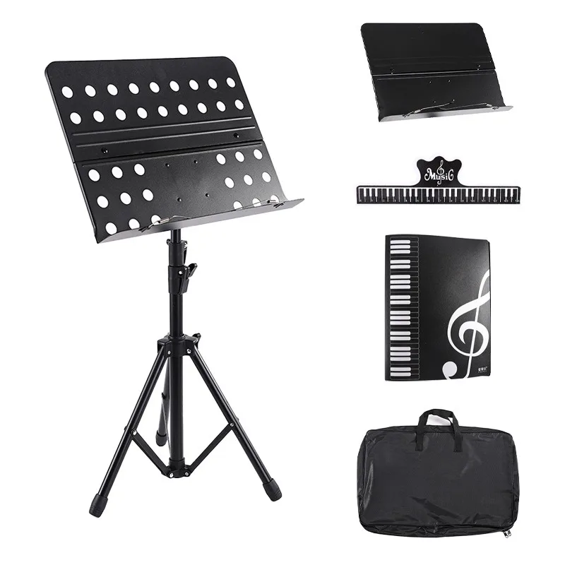 Foldable Height Adjustable Music Sheet Stand Lightweight Study Book Holder for Musicians