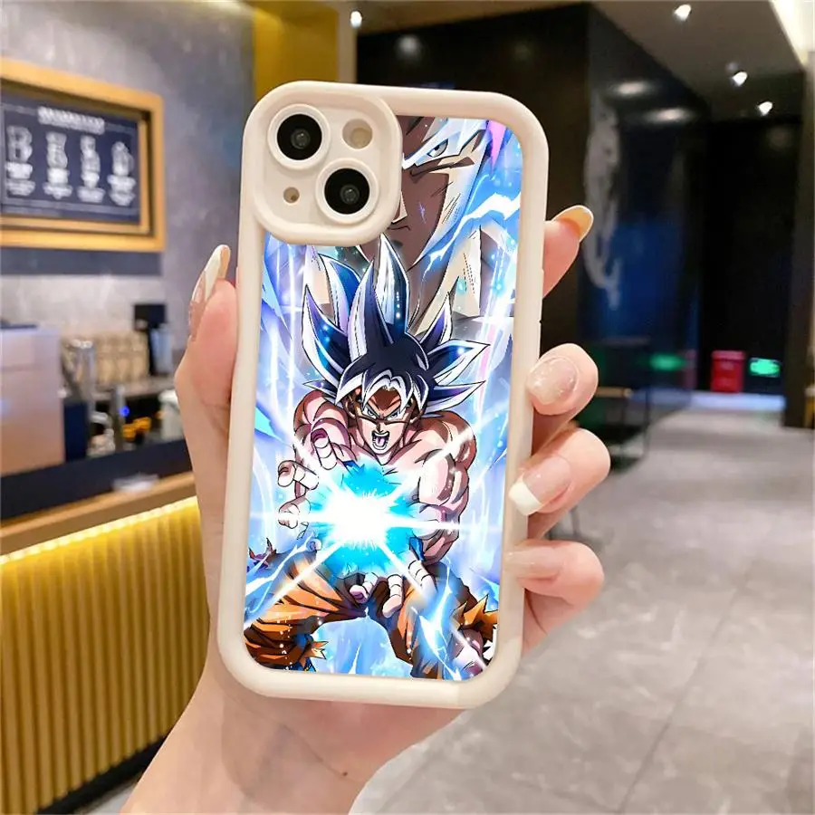 Custodia per iPhone 17 Air XS Max XR 15 16 14 Plus 13 12 11 Pro Max 16e Soft Shell Goku D-Dragon Balls